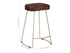 Outlet vidaxl Bancos de bar Gavin 2 pcs madeira mangueira maciça Natural claro