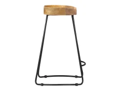 Best vidaxl Bancos de bar Gavin 2 pcs madeira mangueira maciça Natural claro
