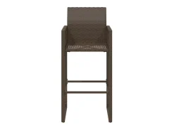 Banco| Bancos de bar para jardim 2 pcs vime PE PT844854 Castanho