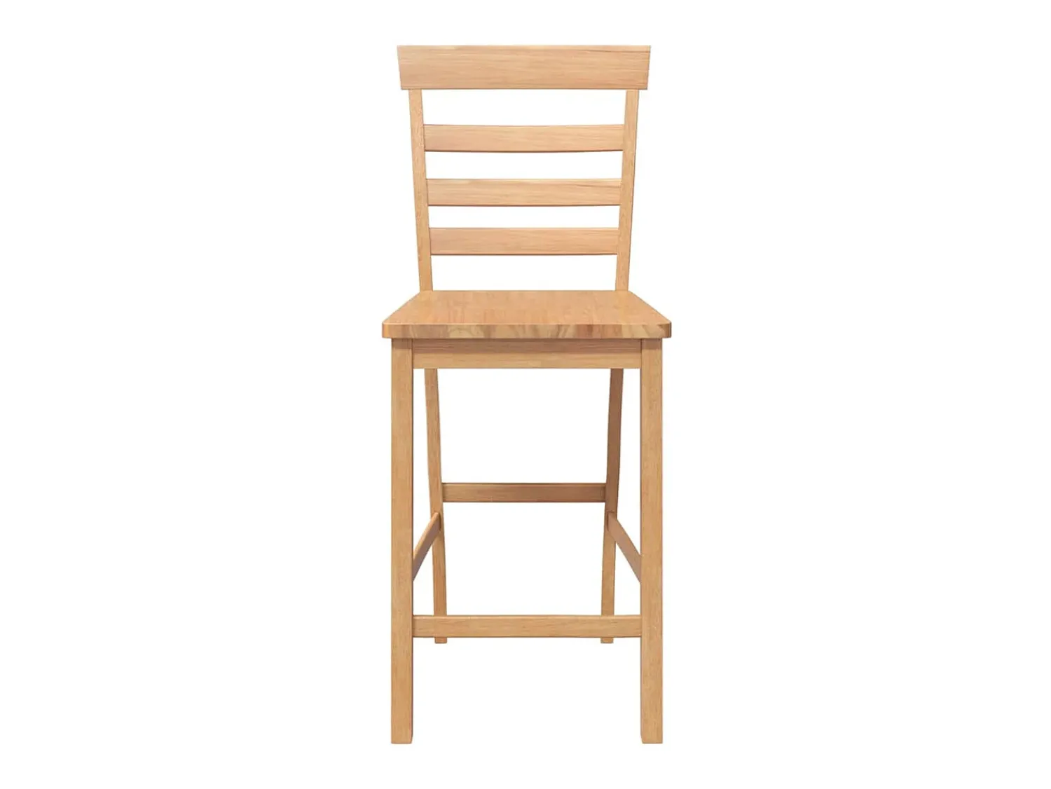 Banco|vidaxl Bancos de bar 2pcs natural madeira de seringueira maciça Castanho