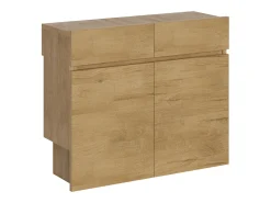 Consola*ITAMOBY Bancos inferior e superiorextensíveis 26x72/300 cm Evolve Carvalho Natural extensões internas Castanho