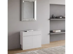 Hot ITAMOBY Bancos inferior e superiorextensíveis 26x72/300 cm Evolve Cinza Branca extensões internas Branco