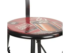 Banco* Banqueta alta de metal vermelha Vermelho
