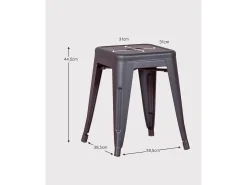 Nest Dream Banqueta baixa em aço industrial (45cm) - Bistro -^ Banco