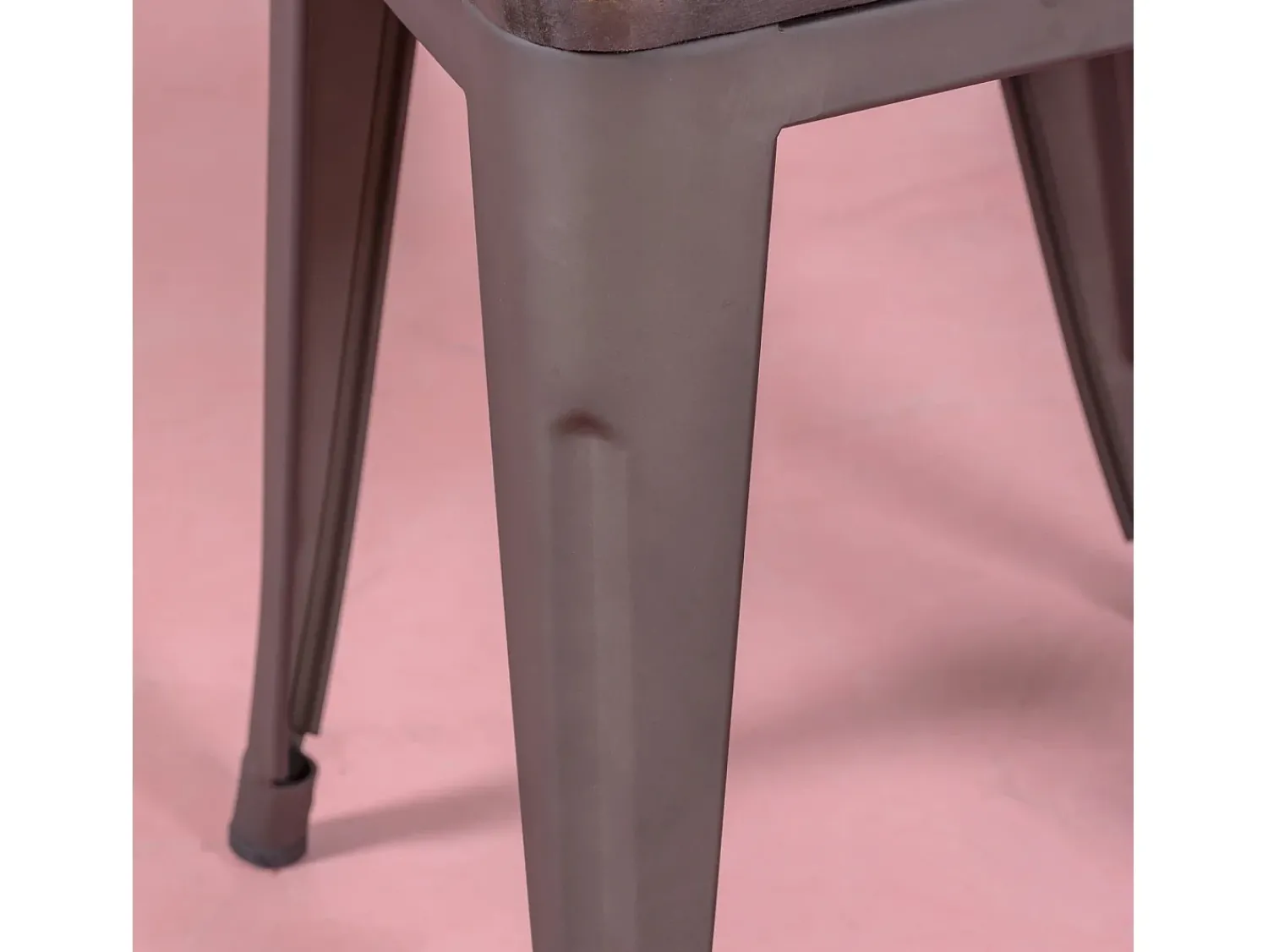 Nest Dream Banqueta baixa industrial em aço envelhecido e assento de madeira (45cm) - Bistro - Antiguidade^ Banco