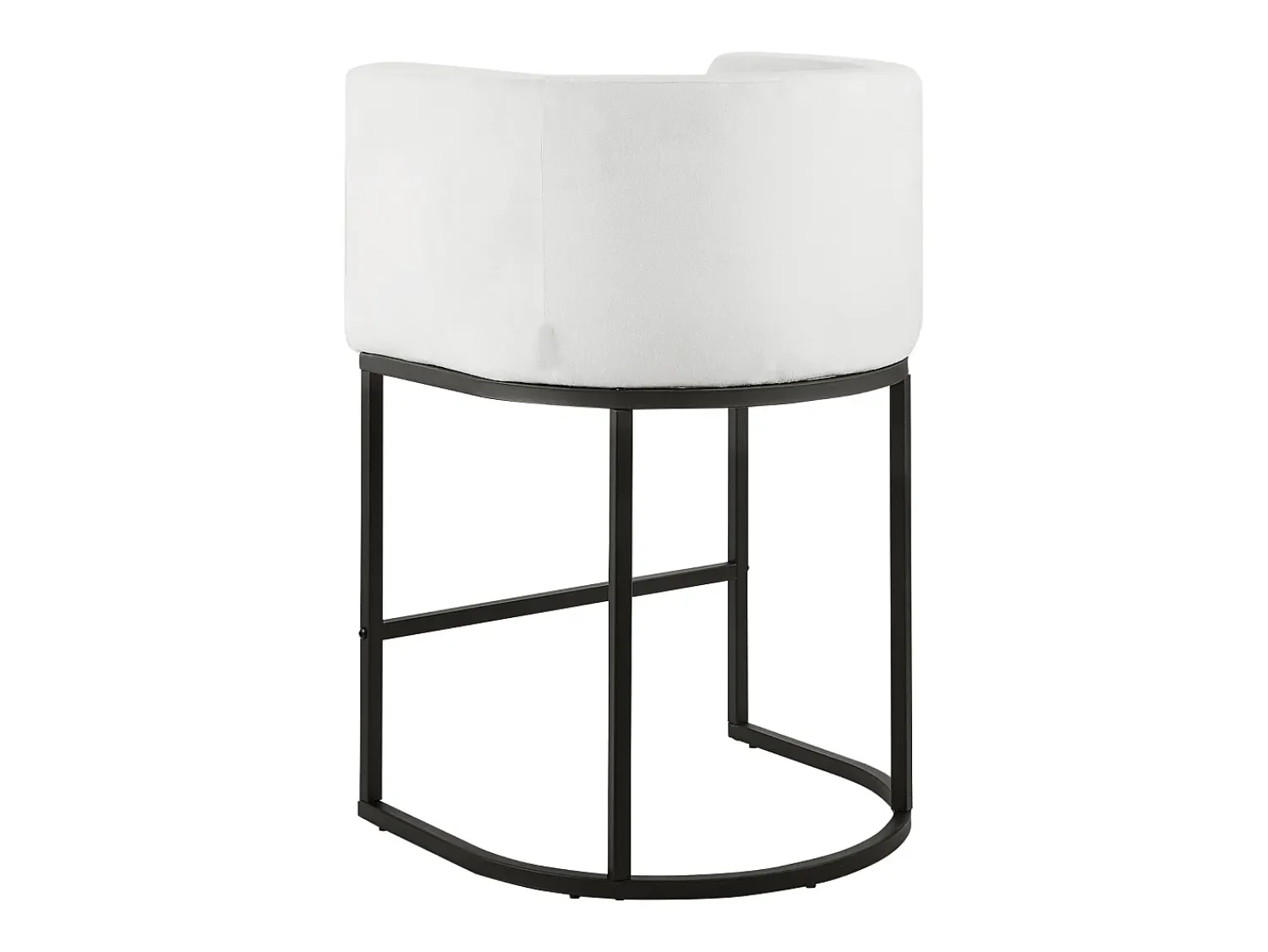 Hot Banqueta de Bar SucceBuy, Lote de 3, Cadeira de Bar em Tecido, 63.5 cm Alto, Assento de Cozinha com Encosto, Estrutura em Metal E Apoio para os Pés Branco