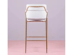 Sale Nest Dream Banqueta de design estofada em veludo e pernas douradas - Cruiser - Cinza Cinzento