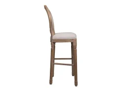 Online Banqueta de madeira com estofamento creme. Bege