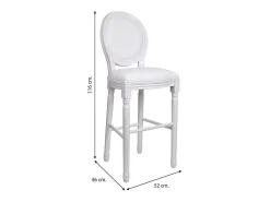 Hot Banqueta de madeira com estofamento Branco