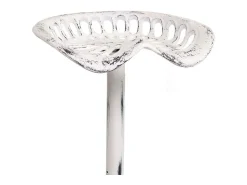 Banco* Banqueta de madeira e metal laqueado Branco