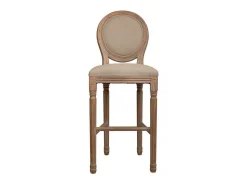 Discount Banqueta de madeira estofada Castanho