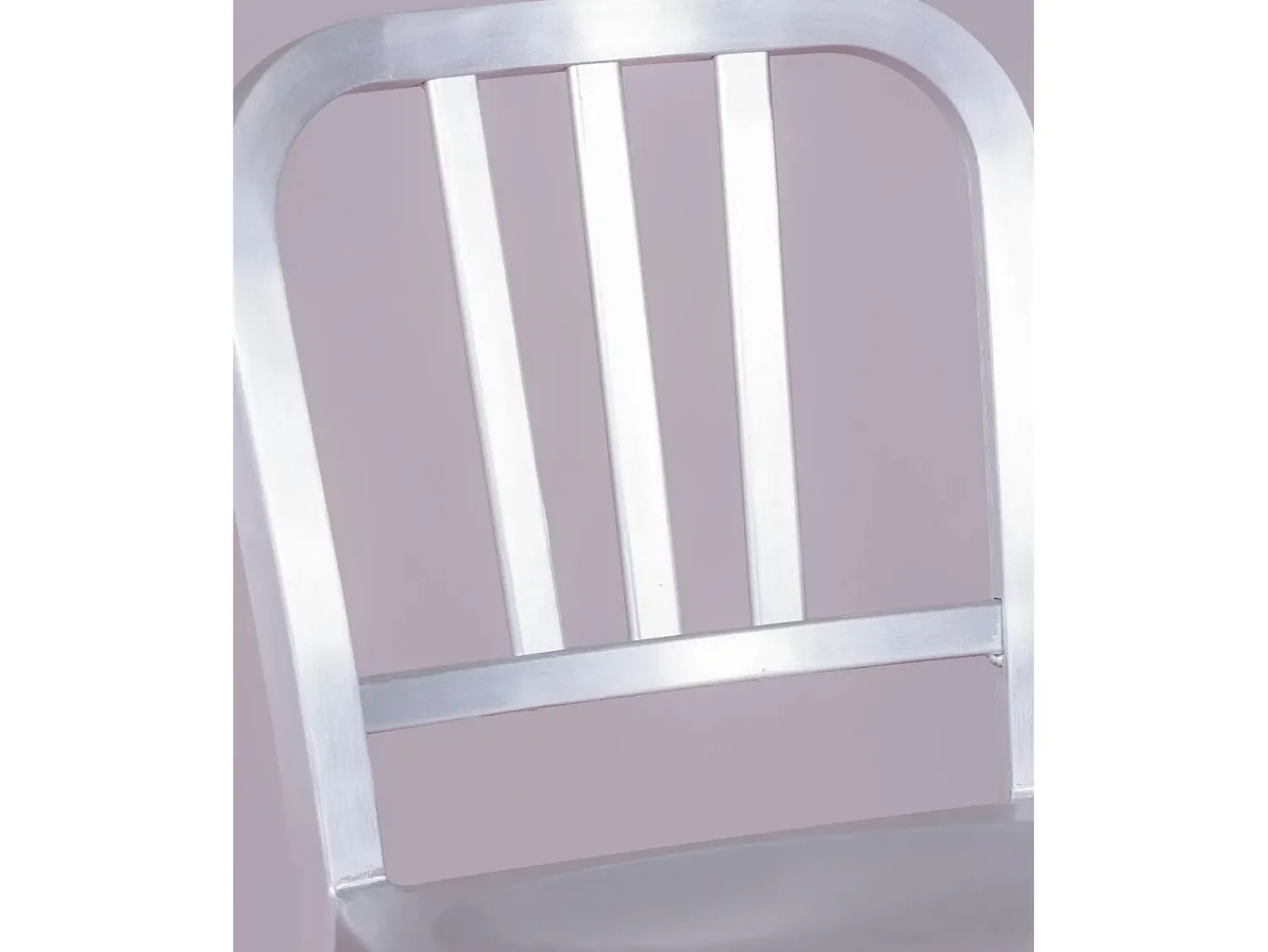 Outlet Nest Dream Banqueta de metal com encosto alto - Navi Army - Aluminio Prateado