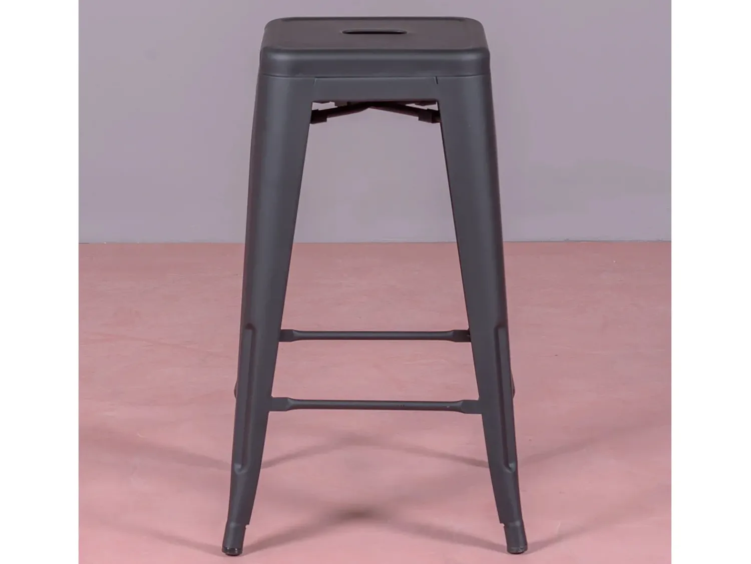 Nest Dream Banqueta empilhável de metal em aço (68cm) - Bistro -^ Banco