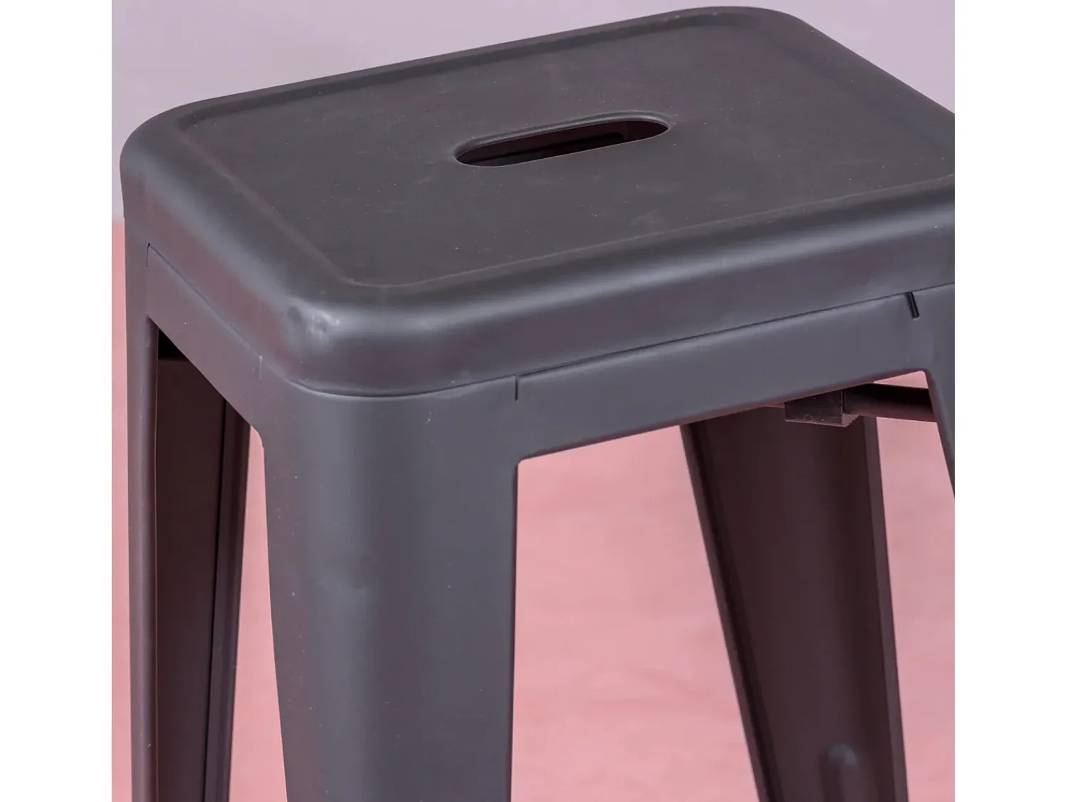 Nest Dream Banqueta empilhável de metal em aço (68cm) - Bistro -^ Banco