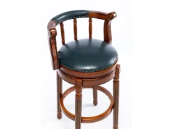 Hauss Spole Banqueta giratória de bar - Assento em pele - Cor nogueira 54,8x54,8x66cm^ Banco