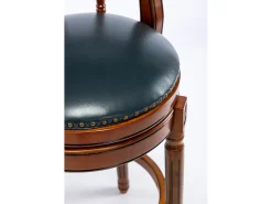 Hauss Spole Banqueta giratória de bar - Assento em pele - Cor nogueira 54,8x54,8x66cm^ Banco