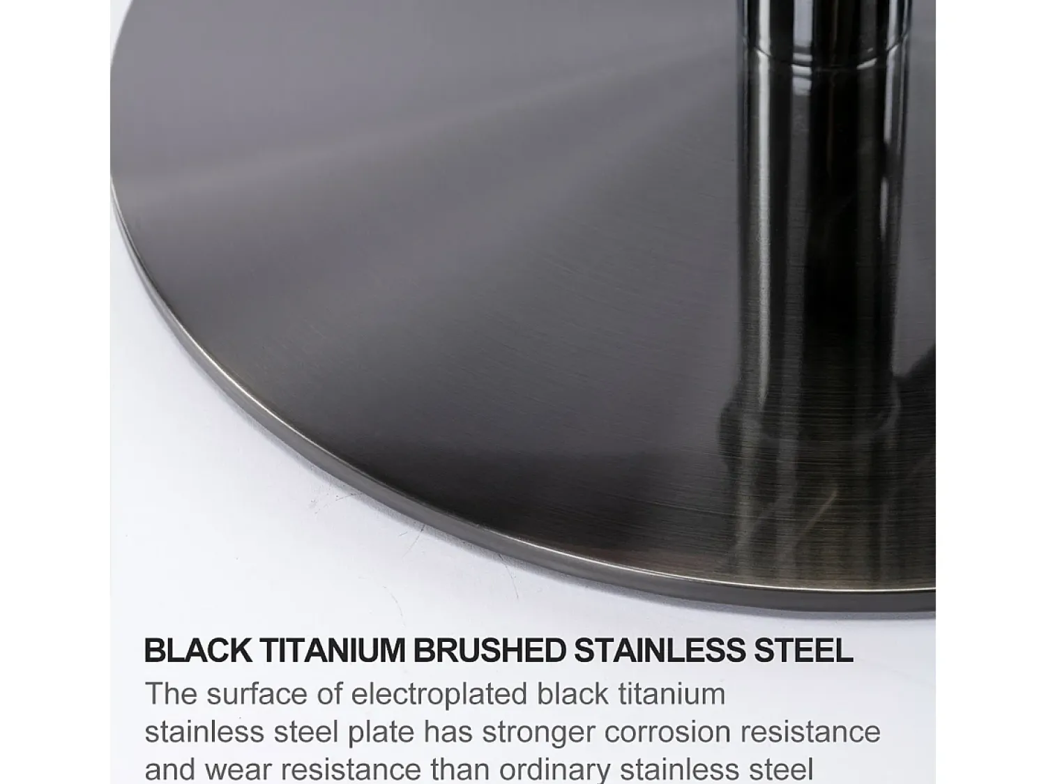 Hauss Spole Banqueta giratória em pele - Altura ajustável - Pés em metal prateado - Cinza^ Banco