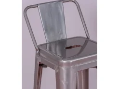 Nest Dream Banqueta industrial de metal com encosto baixo (66cm) - Bistro - Metal^ Banco