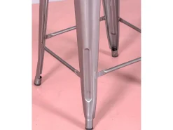 Nest Dream Banqueta industrial de metal com encosto baixo (66cm) - Bistro - Metal^ Banco