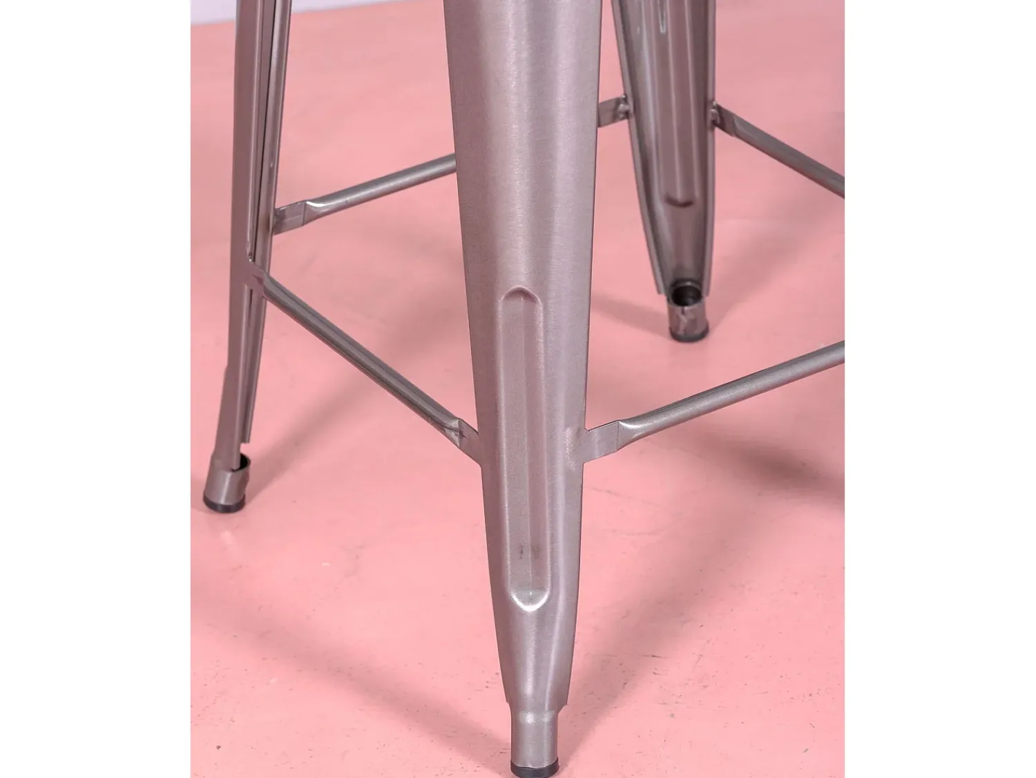 Nest Dream Banqueta industrial de metal com encosto baixo (66cm) - Bistro - Metal^ Banco