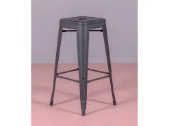 Discount Nest Dream Banqueta metálica em aço lacado (76cm) - Bistro - Preto