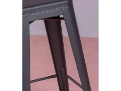 Discount Nest Dream Banqueta metálica em aço lacado (76cm) - Bistro - Preto