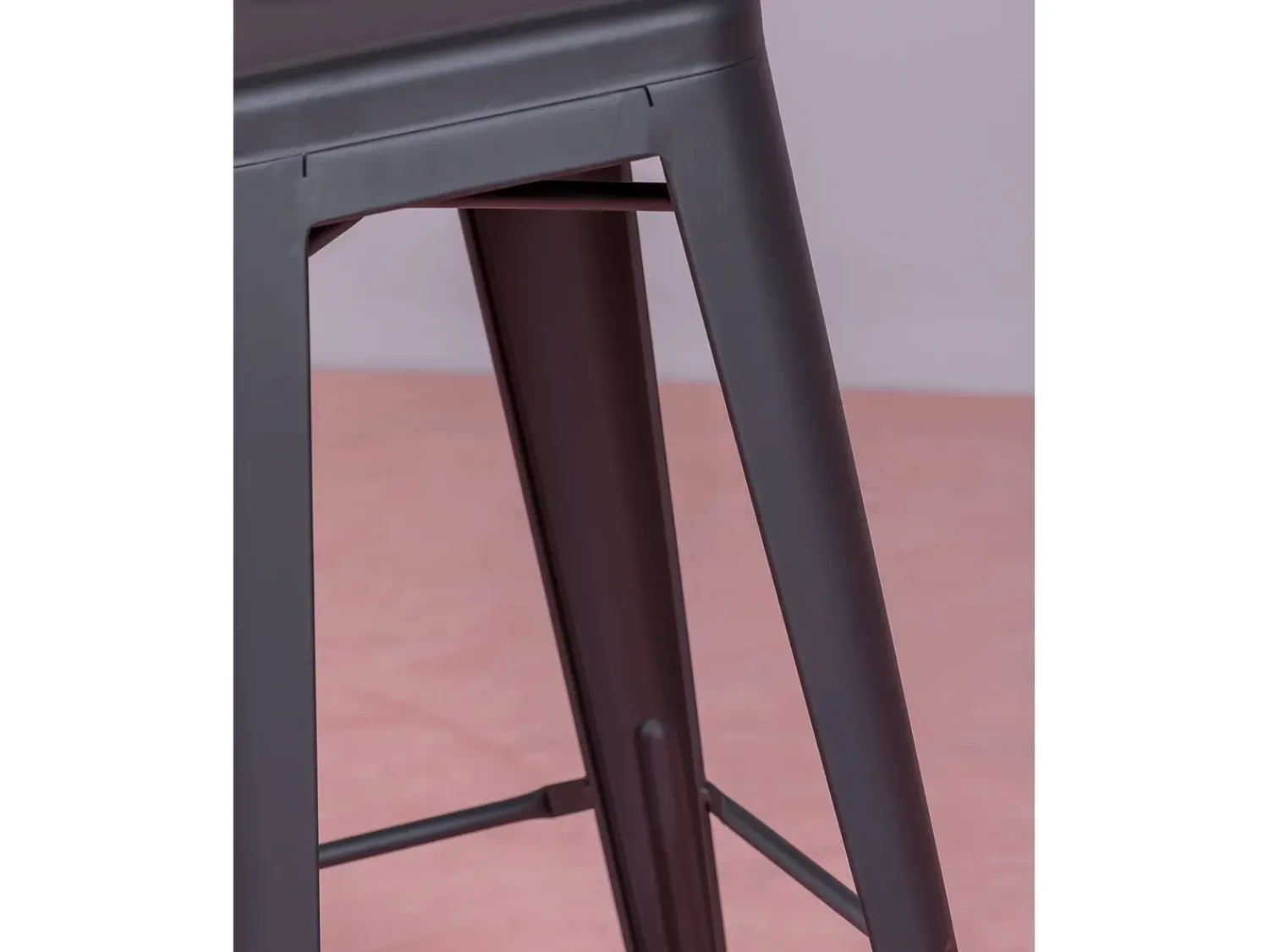 Discount Nest Dream Banqueta metálica em aço lacado (76cm) - Bistro - Preto