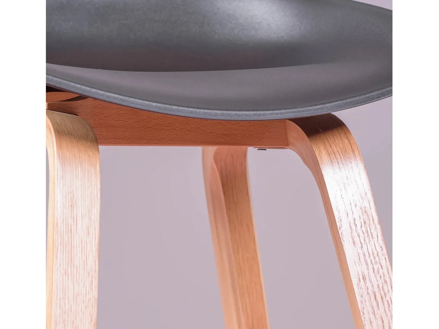 Banco*Nest Dream Banqueta nórdica com pernas em faia (63cm) - Daxer - Preto