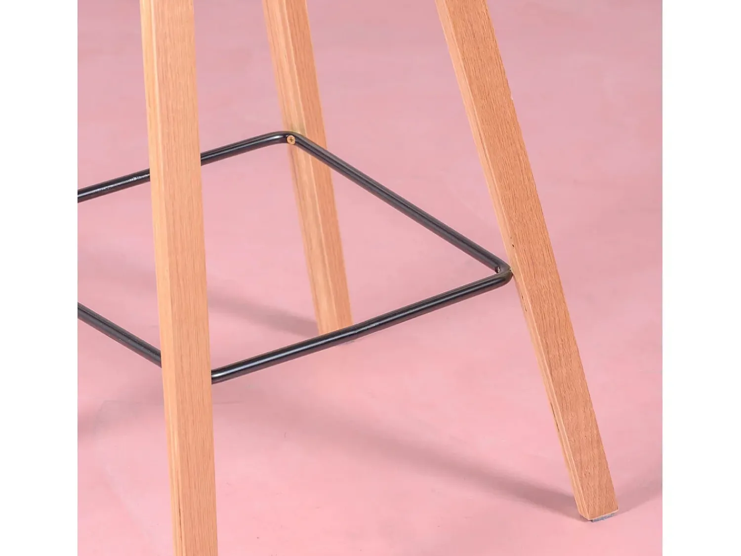 Banco*Nest Dream Banqueta nórdica com pernas em faia (63cm) - Daxer - Preto