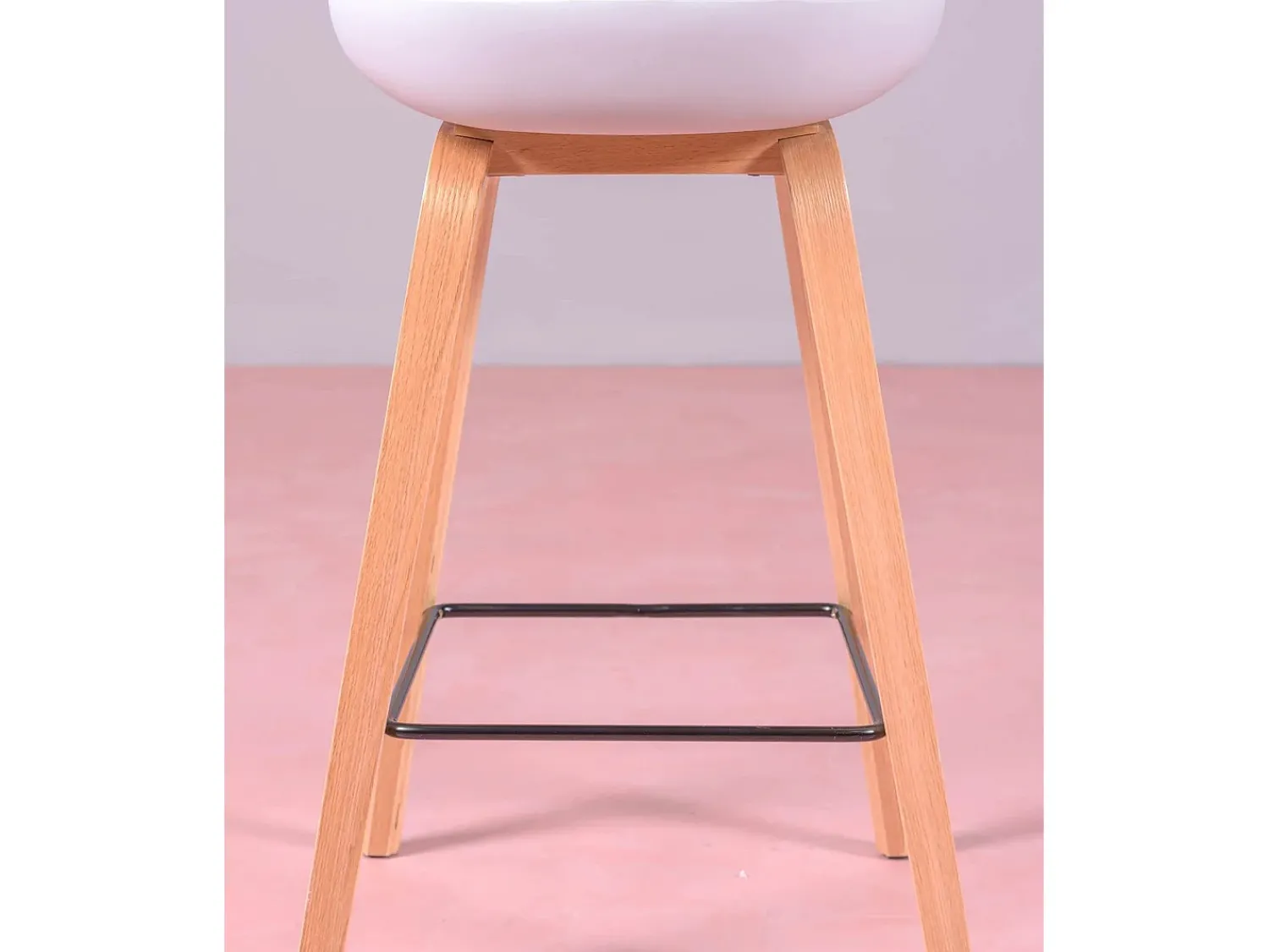 Banco|Nest Dream Banqueta nórdica com pernas em faia (63cm) - Daxer - Cinza claro Cinzento claro