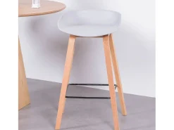 Banco|Nest Dream Banqueta nórdica com pernas em faia (63cm) - Daxer - Cinza claro Cinzento claro