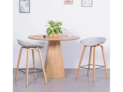 Banco|Nest Dream Banqueta nórdica com pernas em faia (63cm) - Daxer - Cinza claro Cinzento claro
