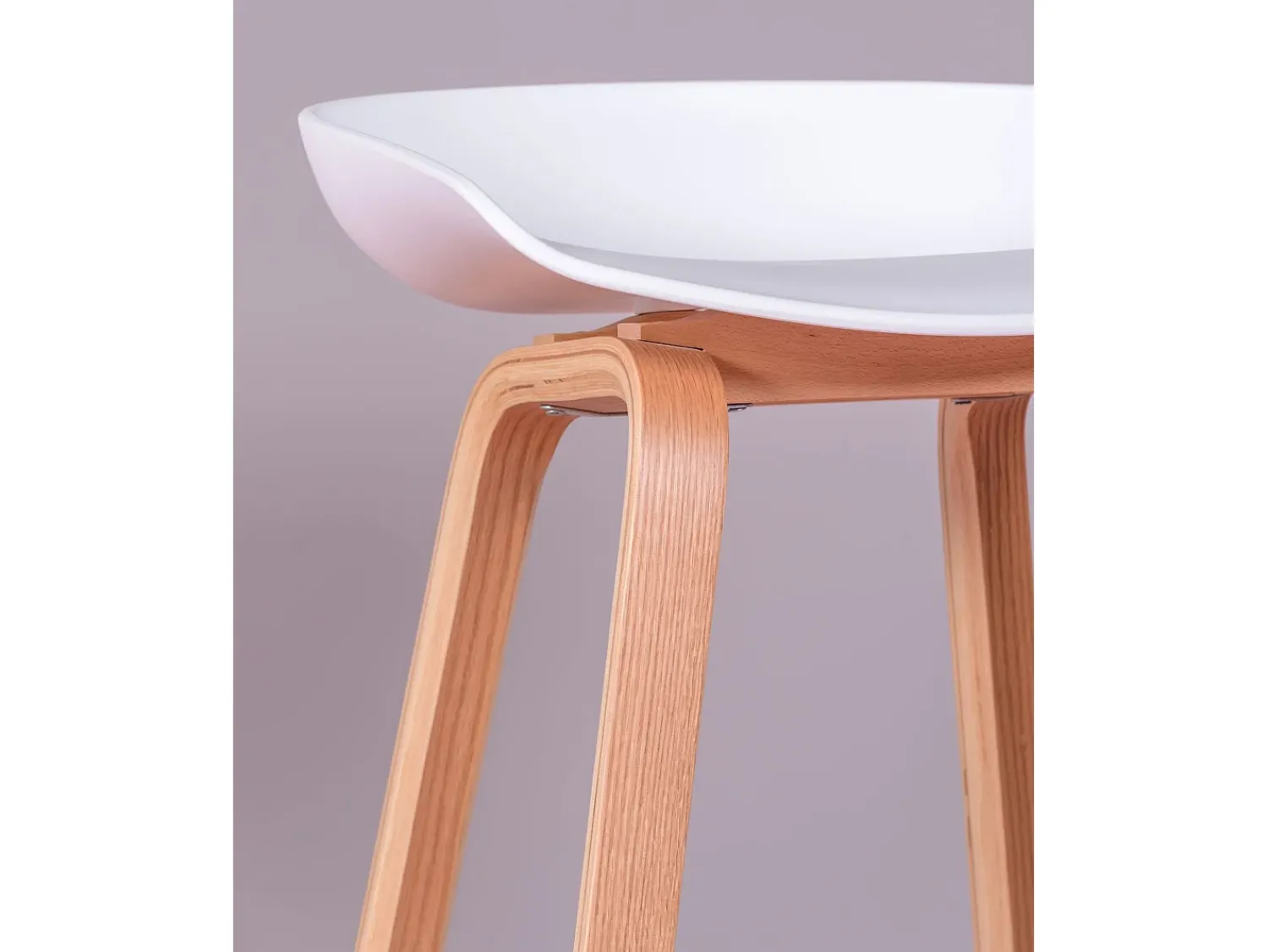 Banco|Nest Dream Banqueta nórdica com pés em madeira de faia (75cm) - Daxer - Branco