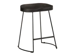 vidaxl Banquetas de Bar 2 pcs Pretas Madeira Maciça de Mangueira^ Banco