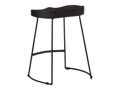 vidaxl Banquetas de Bar 2 pcs Pretas Madeira Maciça de Mangueira^ Banco