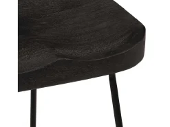vidaxl Banquetas de Bar 2 pcs Pretas Madeira Maciça de Mangueira^ Banco