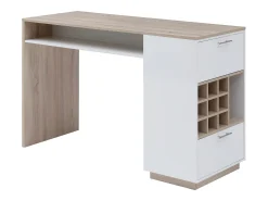 Móvel De Bar*Vente-unique Bar com espaço para armazenamento - Branco e natural - ANOSKI Natural claro / Branco