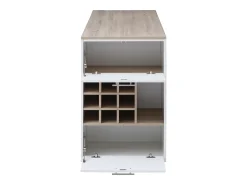 Móvel De Bar*Vente-unique Bar com espaço para armazenamento - Branco e natural - ANOSKI Natural claro / Branco