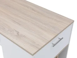 Móvel De Bar*Vente-unique Bar com espaço para armazenamento - Branco e natural - ANOSKI Natural claro / Branco