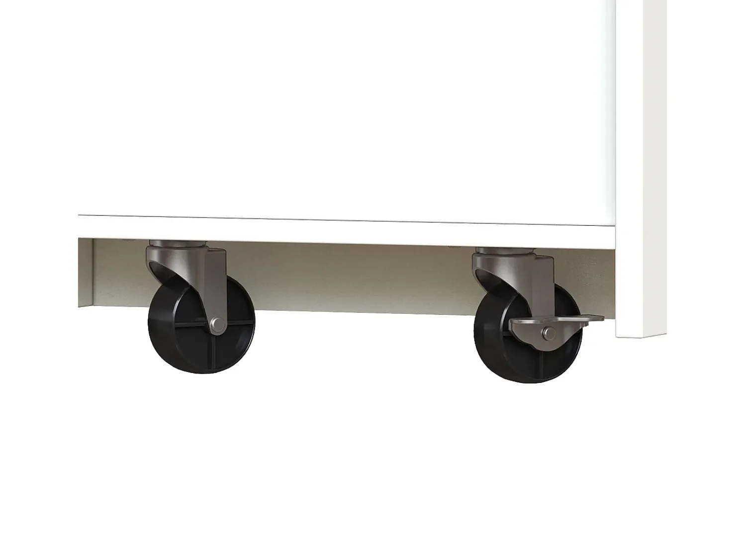 Best Hauss Spole Bar extensível com 2 gavetas e 2 portas - Tampo extensível com rodízios - e madeira Branco