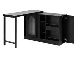 Sale Hauss Spole Bar giratório com 2 portas de vidro - Tampo reversível - Preto