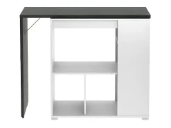 Móvel De Bar|Vente-unique Bar giratório com espaço de armazenamento - Branco e antracite - SATURN Cinzento / Branco
