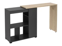 Móvel De Bar|Vente-unique Bar giratório com espaço para armazenamento - Natural e antracite - SATURN Cinza antracite / Natural claro