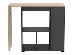 Móvel De Bar|Vente-unique Bar giratório com espaço para armazenamento - Natural e antracite - SATURN Cinza antracite / Natural claro