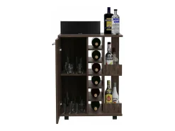 Sale TuHome Bar Trolley, carrinho de bar, com suporte para garrafas e rodas Cinzento