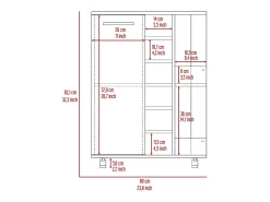 Sale TuHome Bar Trolley, carrinho de bar, com suporte para garrafas e rodas Cinzento