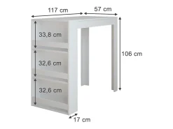 Móvel De Bar|Vicco Bartisch 57x117x106 repose Branco