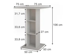 Móvel De Bar|Vicco Bartisch 75x75x106 repose Branco
