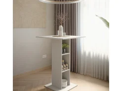 Móvel De Bar|Vicco Bartisch 75x75x106 repose Branco