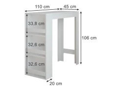 Hot Vicco Bartisch 45x110x106 repose Branco